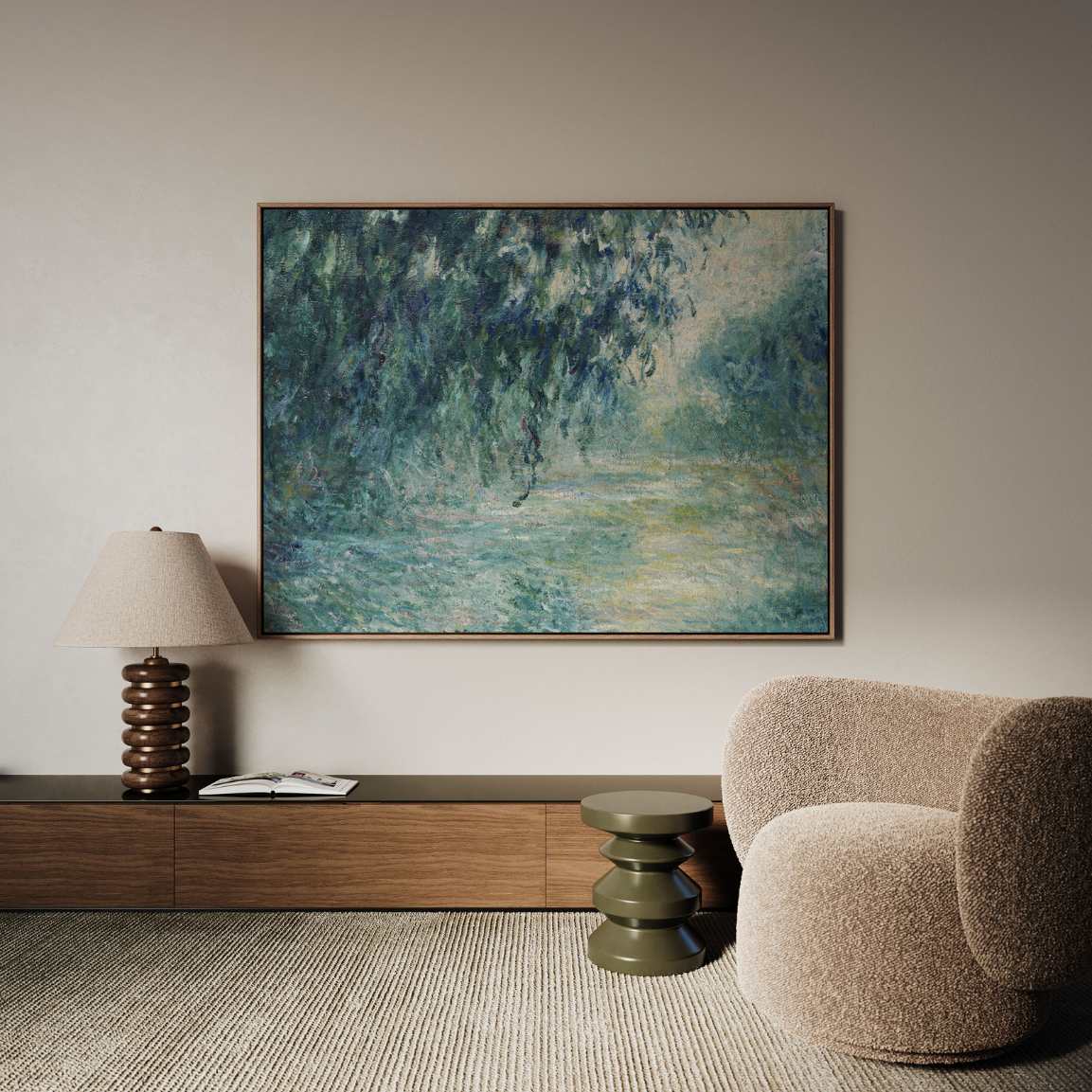 Framed Canvas Print Morning on the Seine