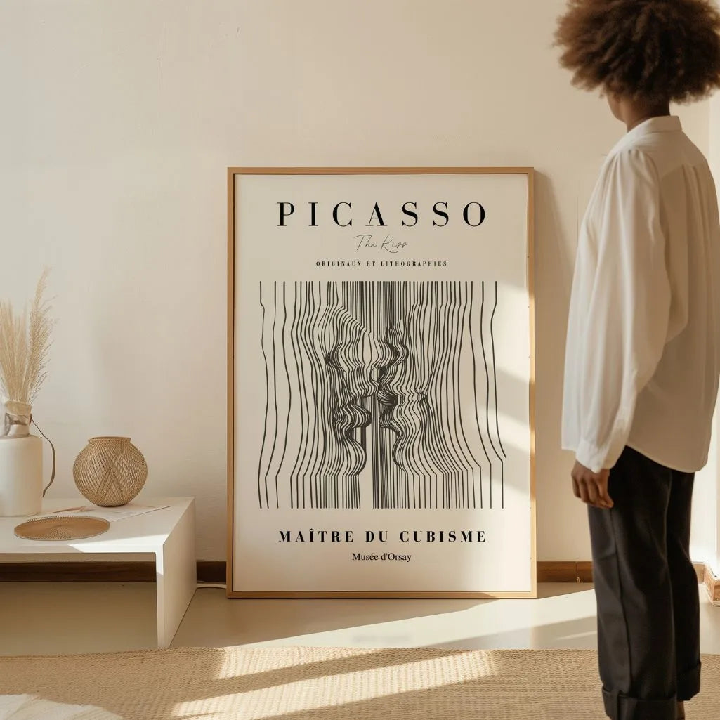 Poster ispirato a Pablo Picasso – Bacio lineare