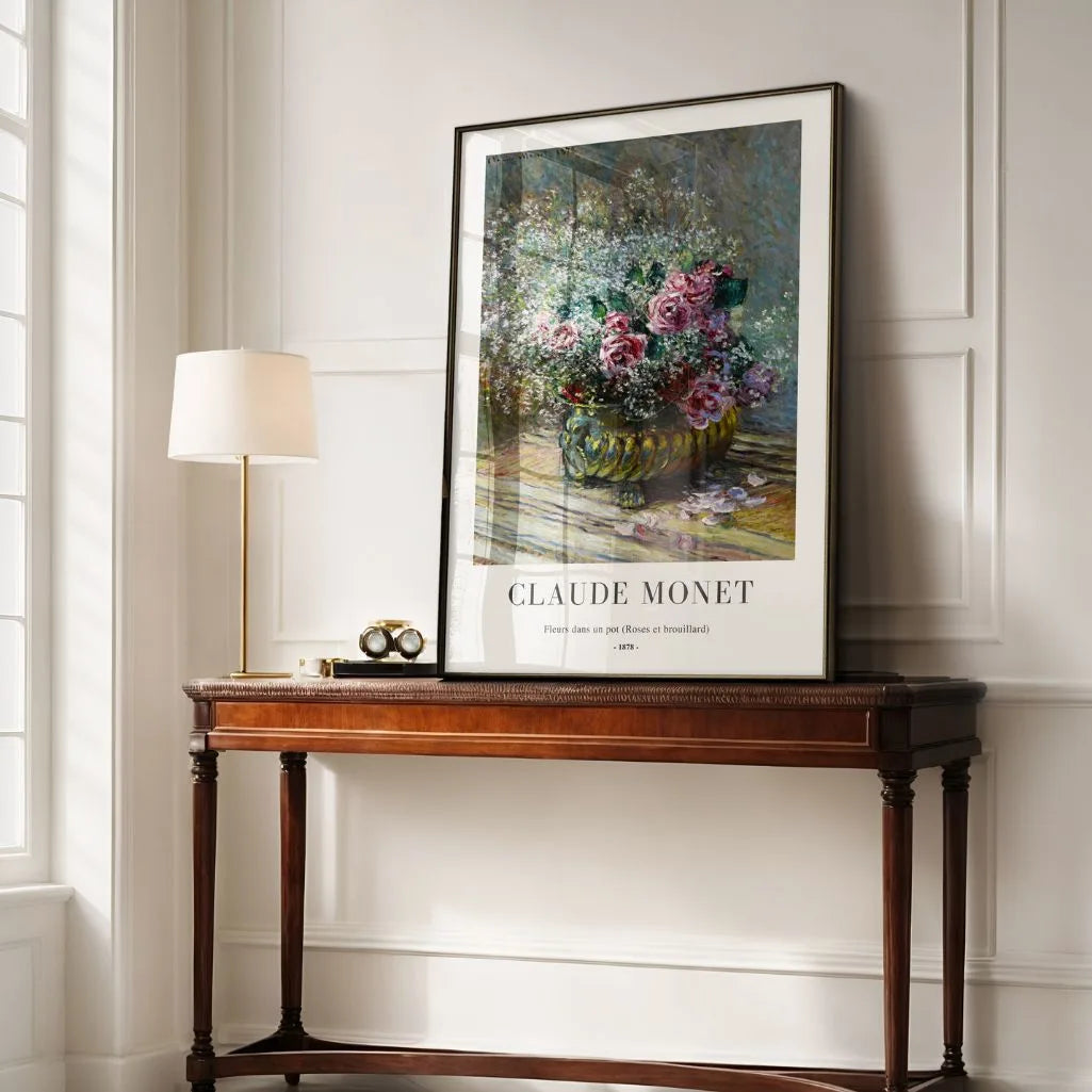 Claude Monet – Rose in un vaso Poster