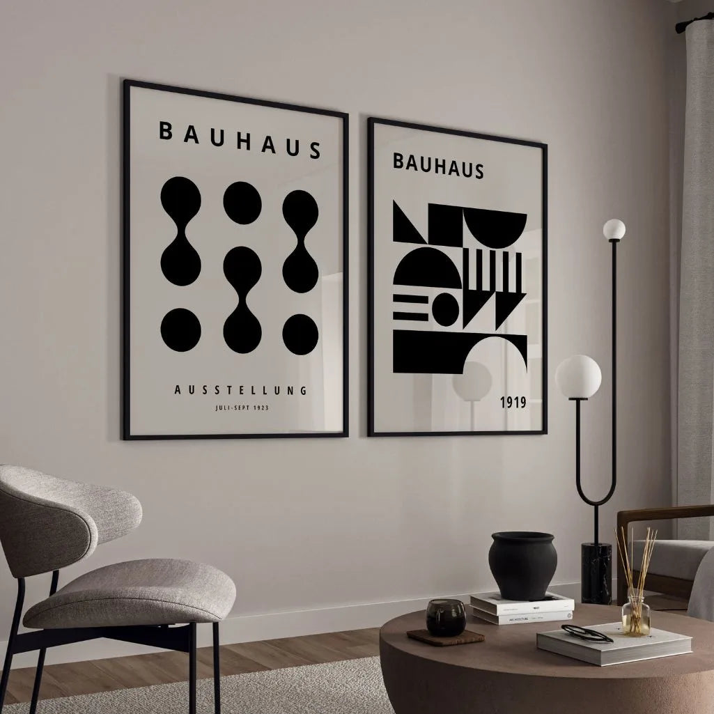 Bauhaus Giallo Nero – Set di 2 poster