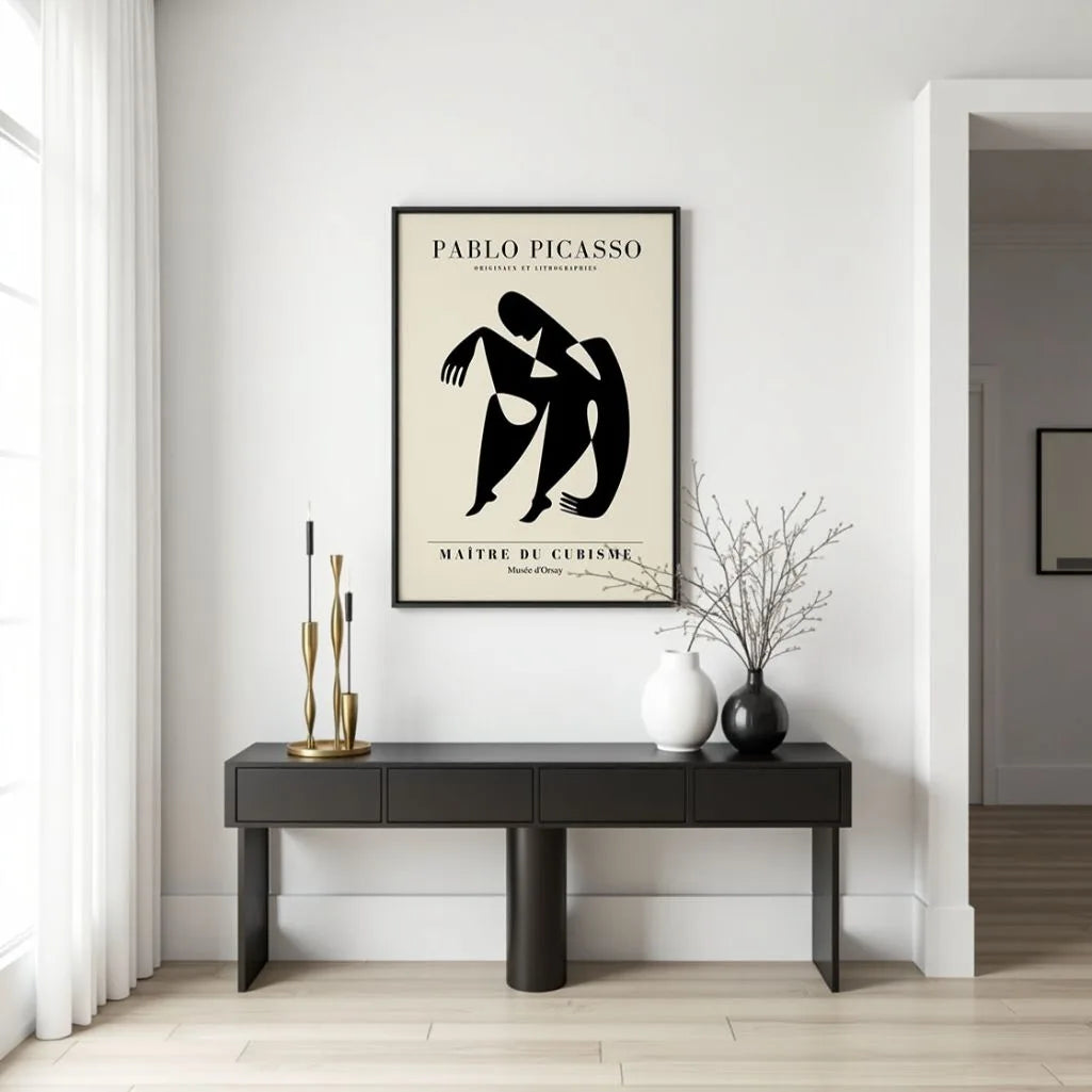 Poster ispirato a Pablo Picasso – Silhouette nera