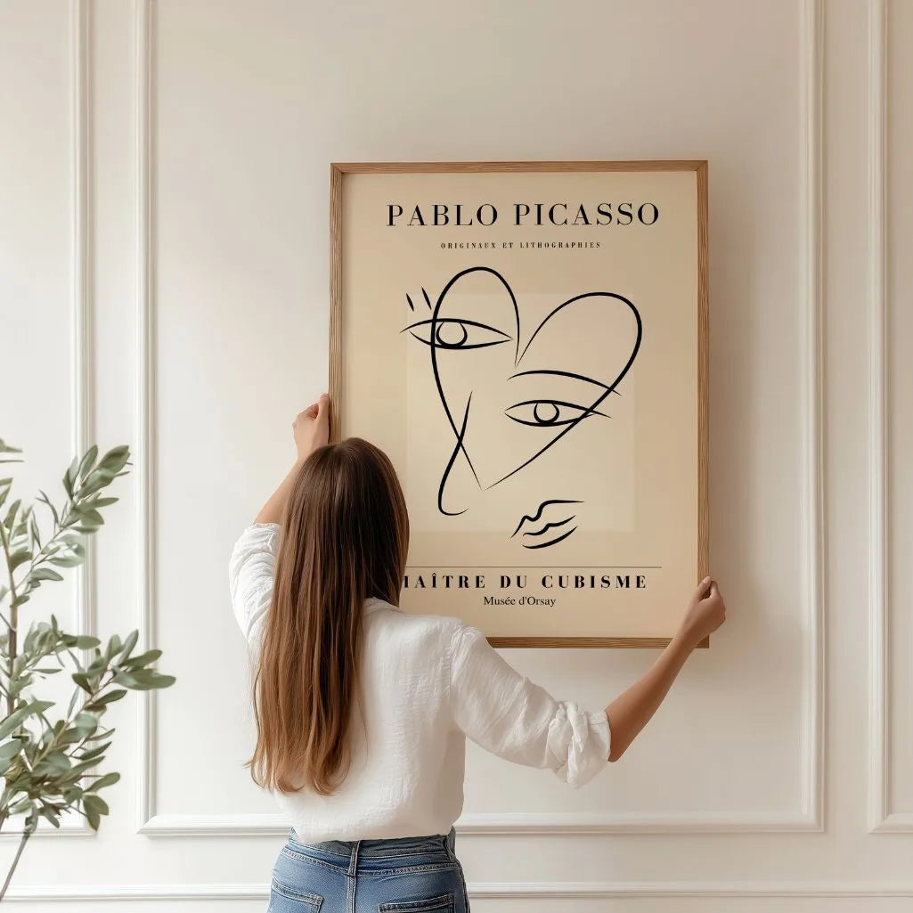 Poster ispirato a Pablo Picasso – Linee del volto