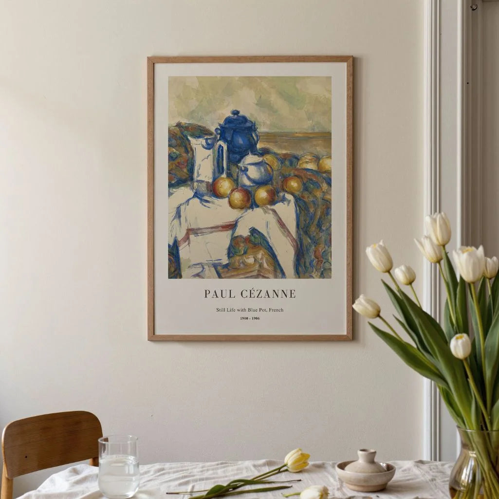 Paul Cézanne – Natura morta con vaso blu Poster