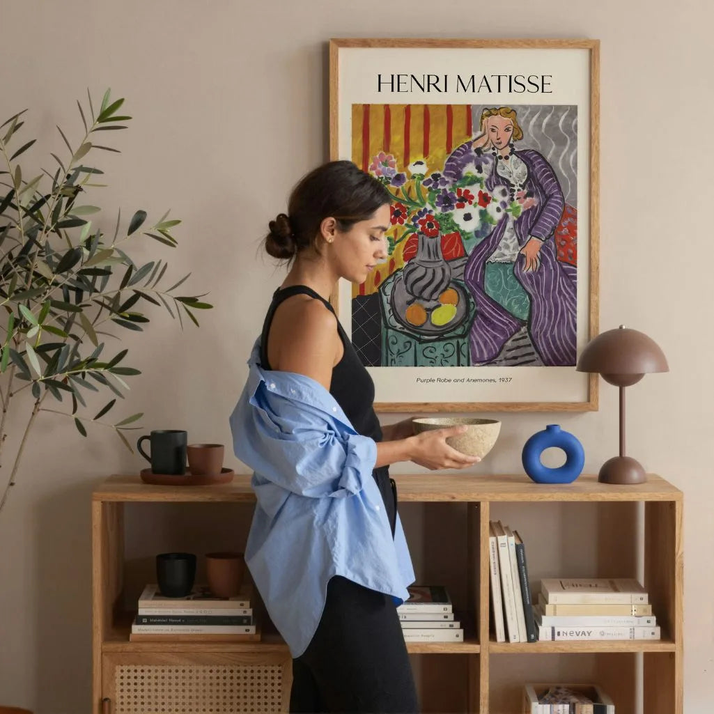 Henri Matisse Poster – Vestaglia viola e anemoni