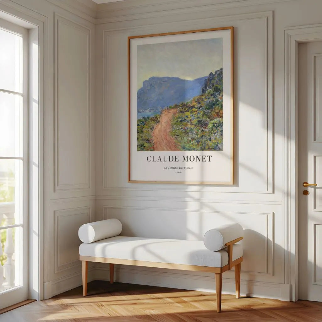 Claude Monet – La Corniche vicino a Monaco (1884) Poster