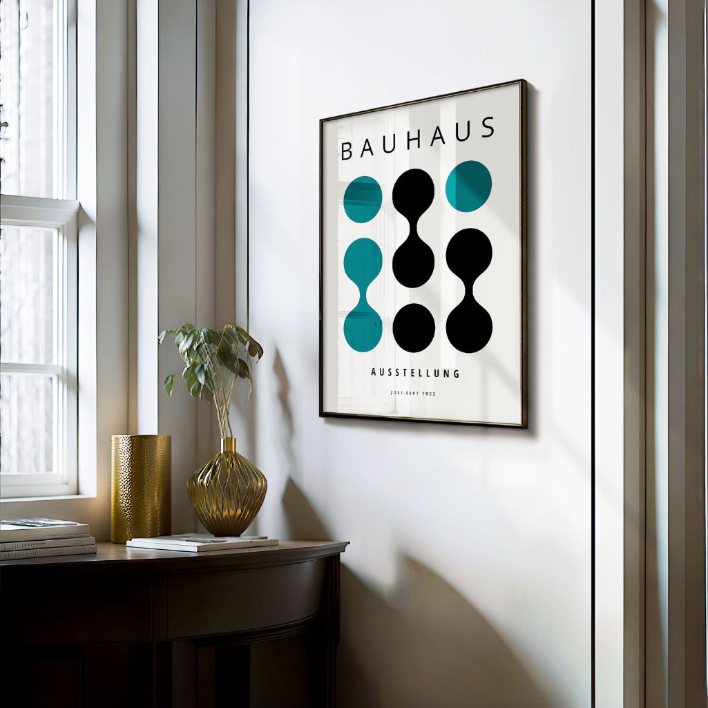 Bauhaus Contrasto Turchese Poster