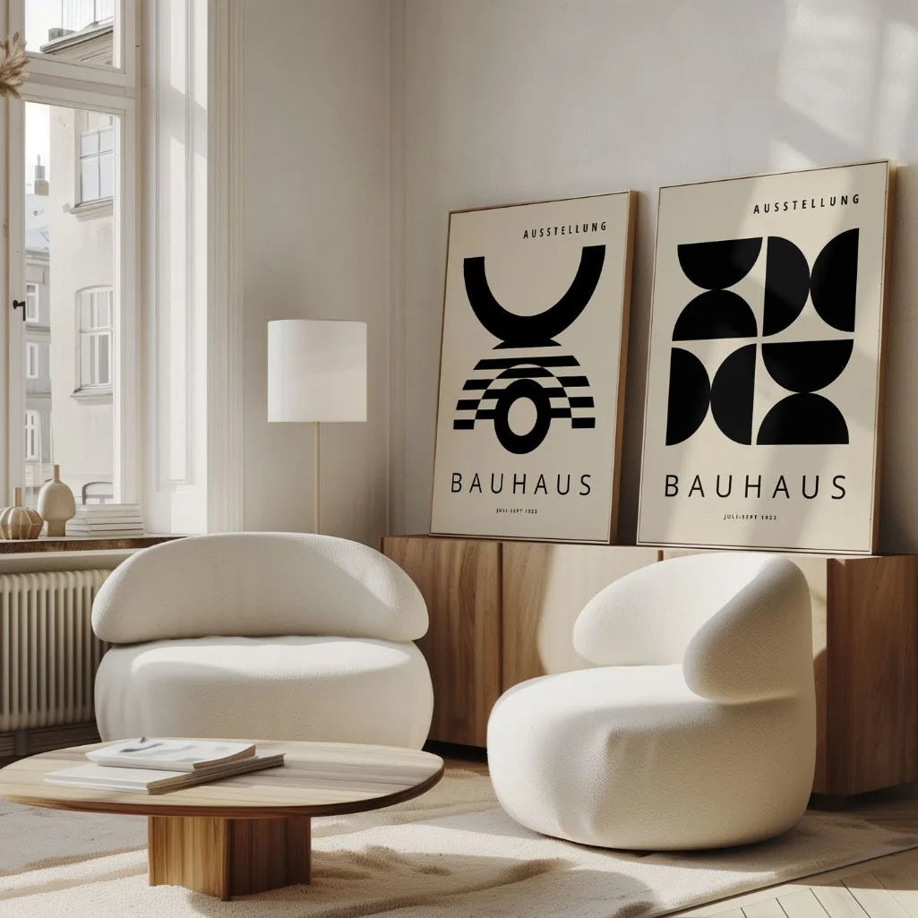 Bauhaus Forme nere – Set di 2 poster