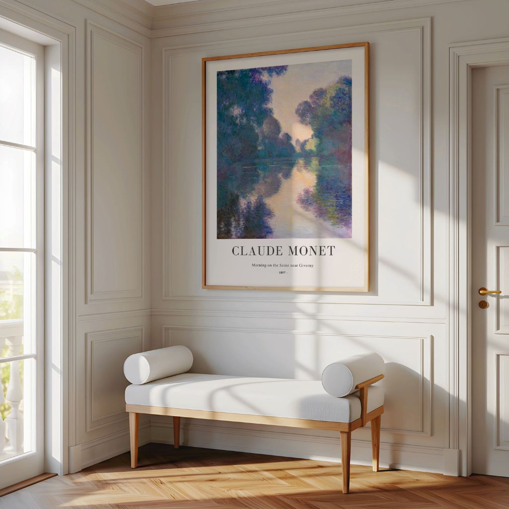 Claude Monet – Mattino sulla Senna Poster