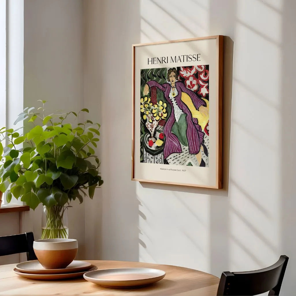 Henri Matisse Poster – Donna con cappotto viola