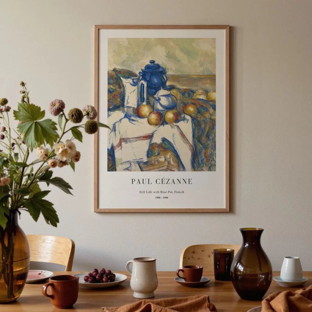 Paul Cézanne – Natura morta con vaso blu Poster