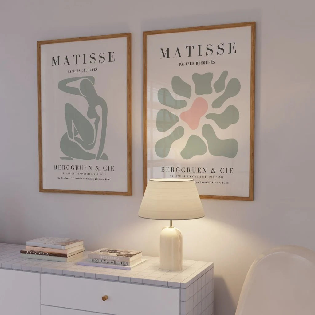Matisse Mint Abstract Forms – Set of 2 Posters
