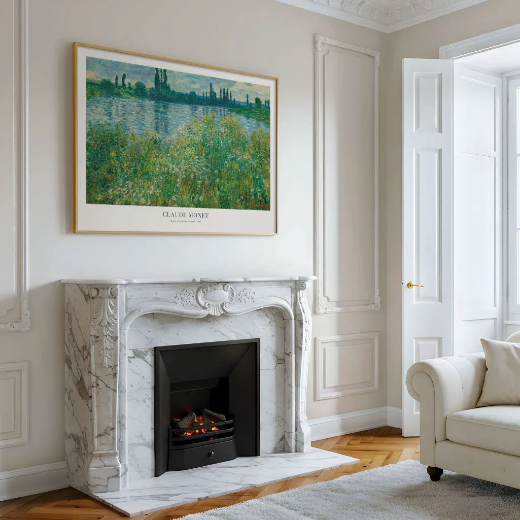 Claude Monet – Le Rive della Senna a Vétheuil Poster