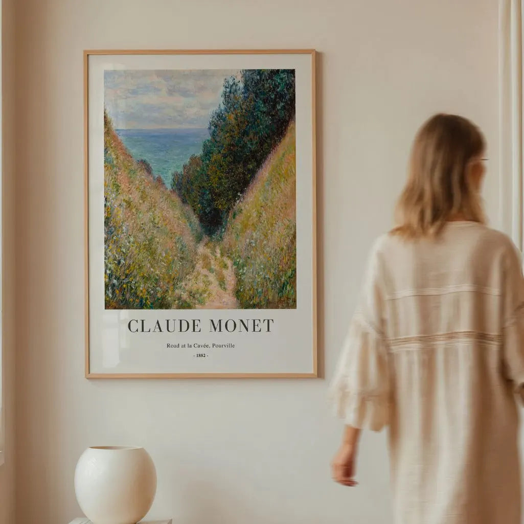 Claude Monet – La strada a La Cavée, Pourville Poster