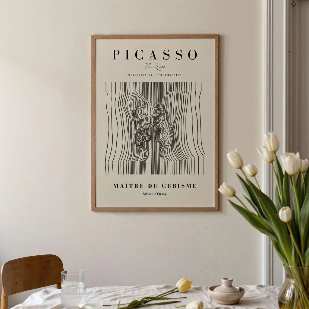 Poster ispirato a Pablo Picasso – Bacio lineare
