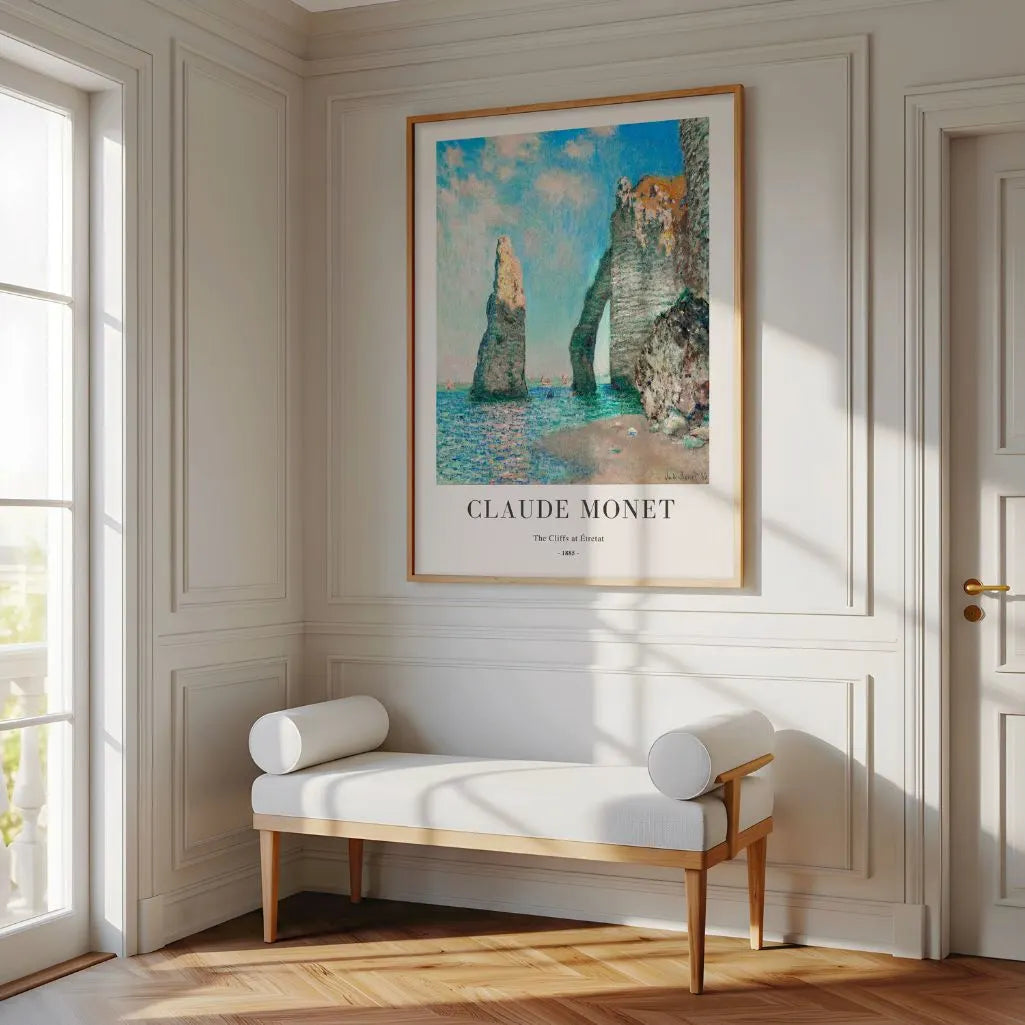 Poster Claude Monet – Scogliere di Étretat