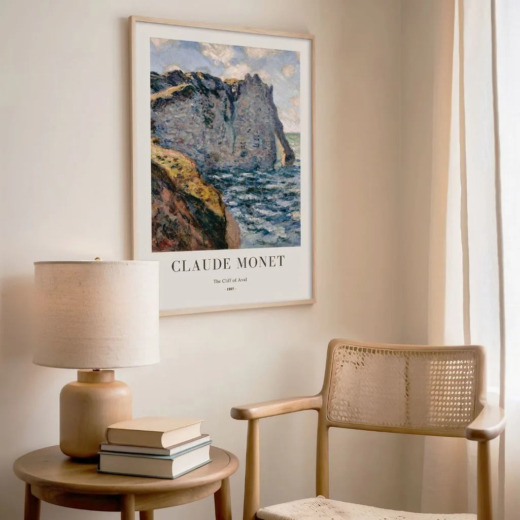 Claude Monet – La scogliera di Aval, Étretat Poster
