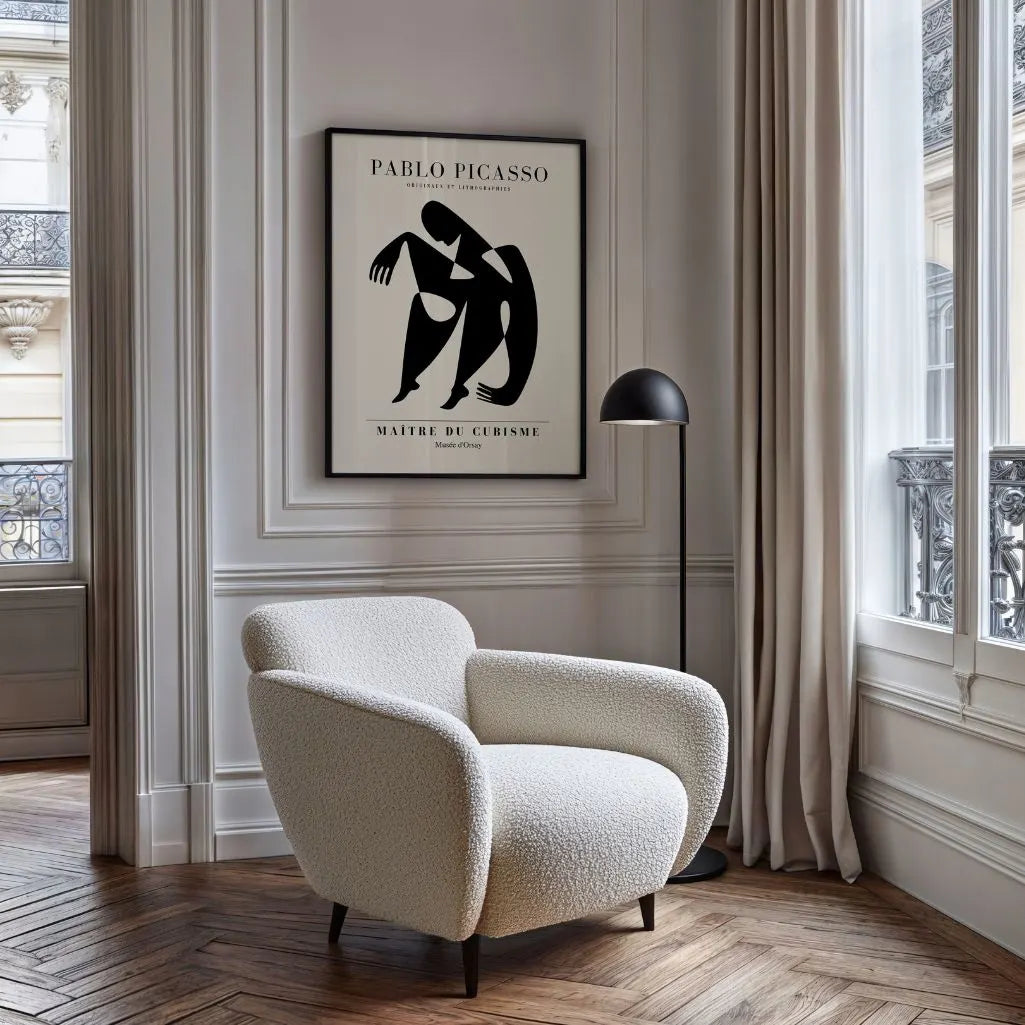 Poster ispirato a Pablo Picasso – Silhouette nera