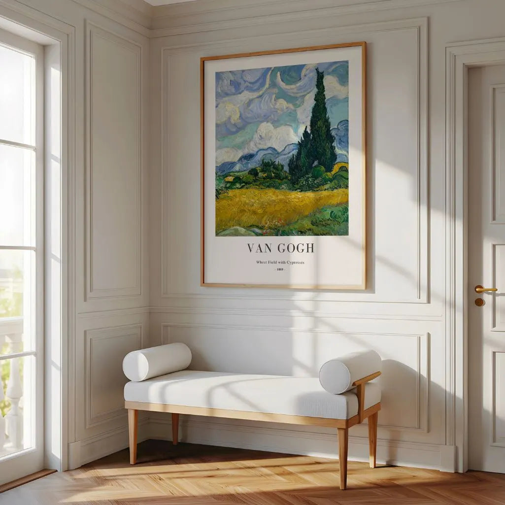 Poster Vincent van Gogh – Campo di grano con cipressi