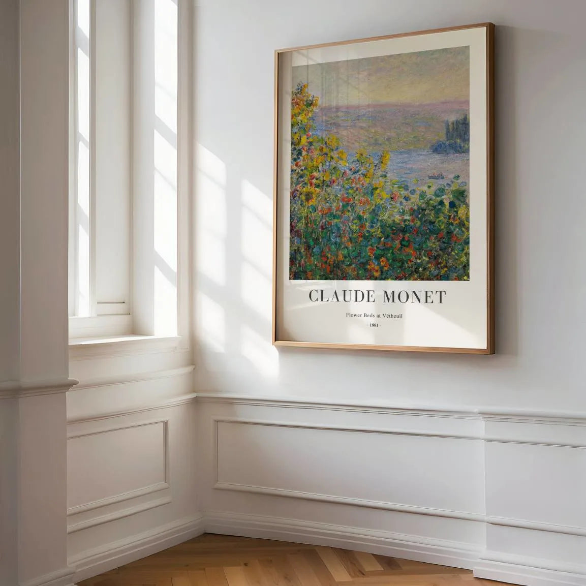 Poster Claude Monet – Aiuole di fiori a Vétheuil