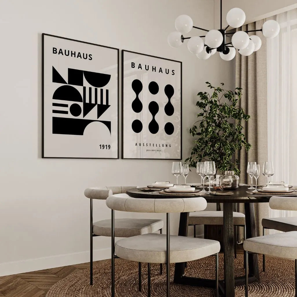 Bauhaus Giallo Nero – Set di 2 poster