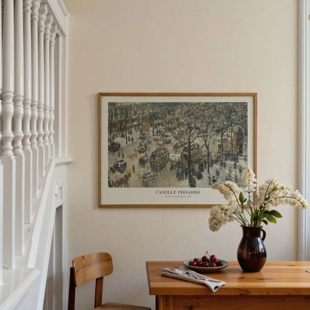 Camille Pissarro – Boulevard des Italiens, mattino Poster
