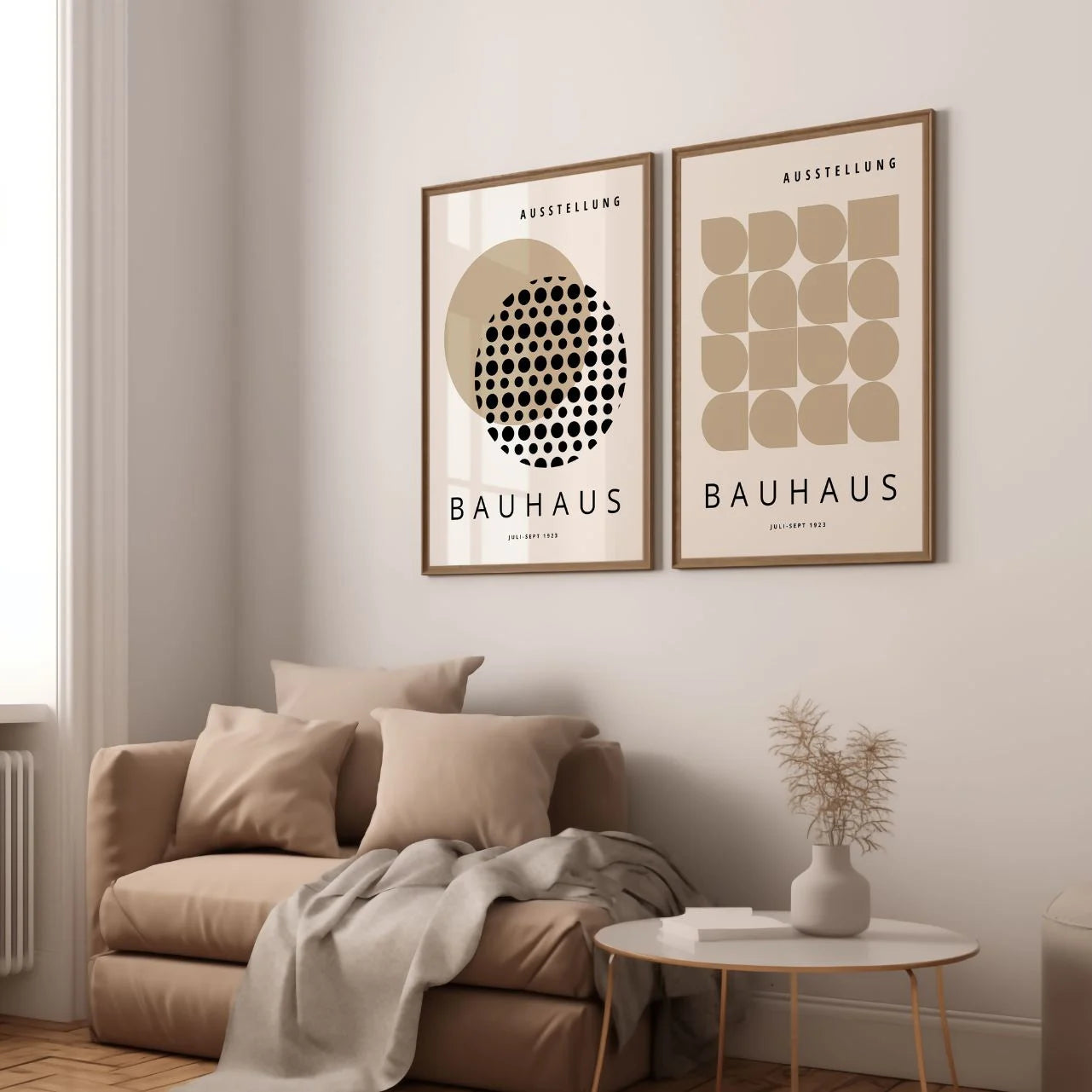 Bauhaus Beige Poster Set of 2