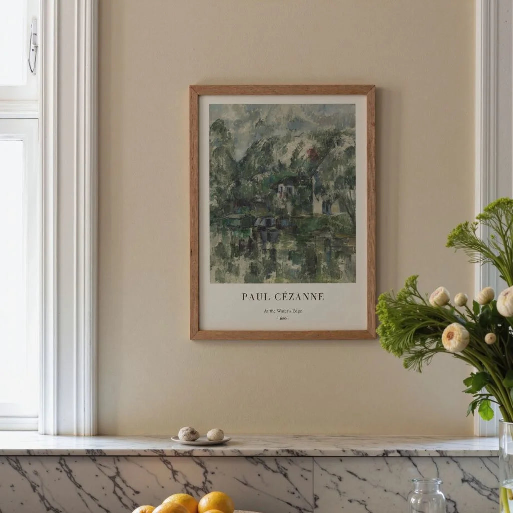 Paul Cézanne – Sulla riva Poster