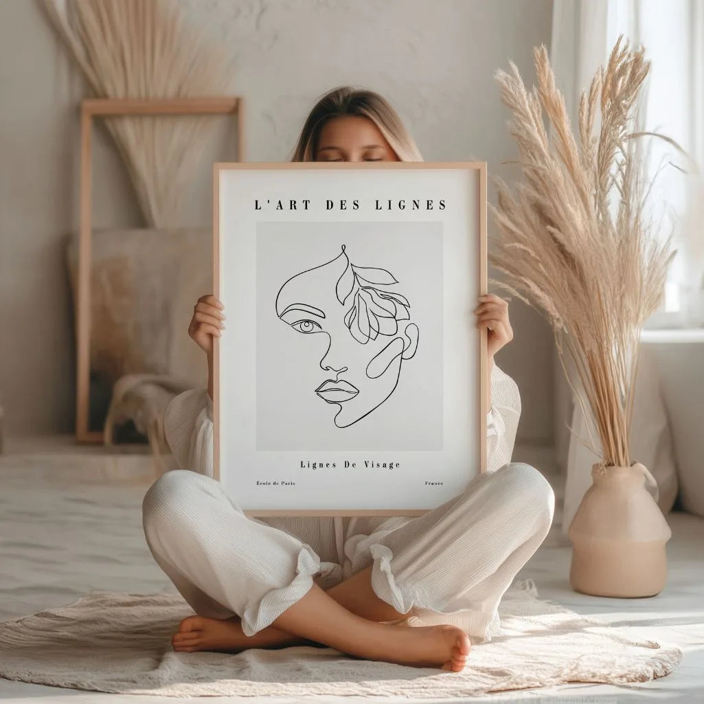 Poster – Volto con foglia