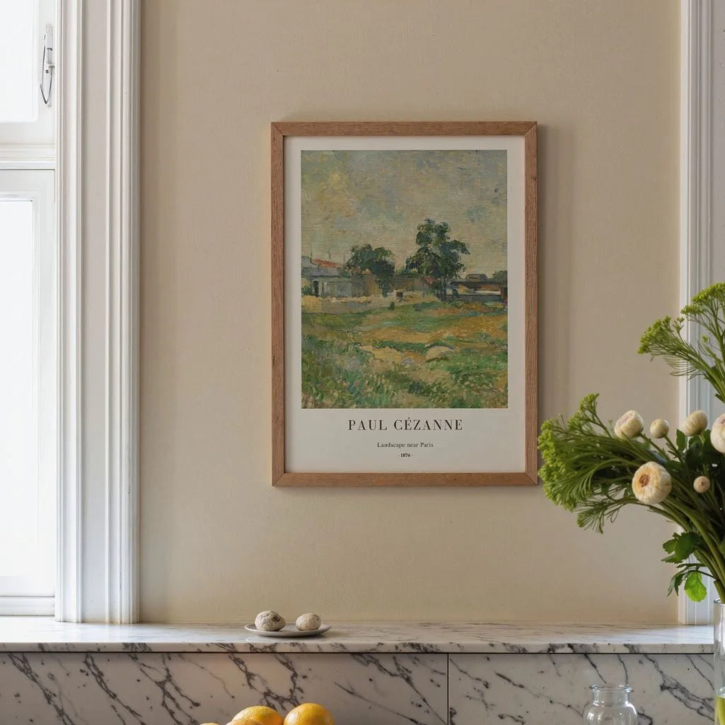 Paul Cézanne – Paesaggio vicino a Parigi Poster