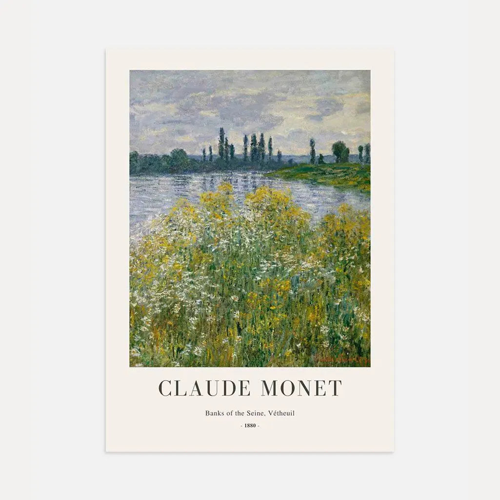 Claude Monet – Le rive della Senna a Vétheuil Poster