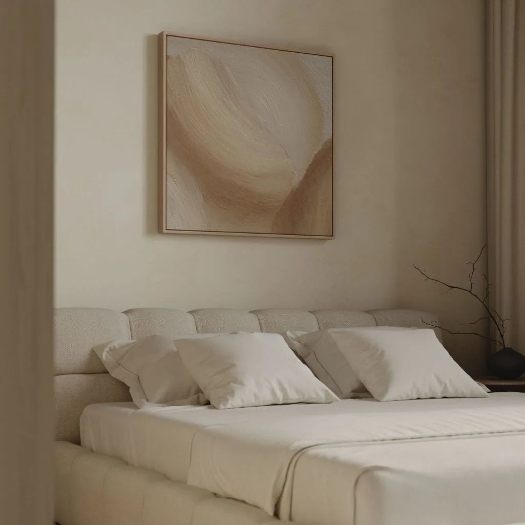 Tela incorniciata – Onde beige