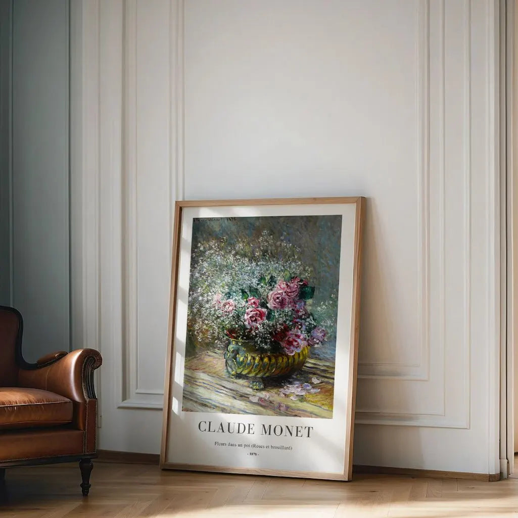 Claude Monet – Rose in un vaso Poster