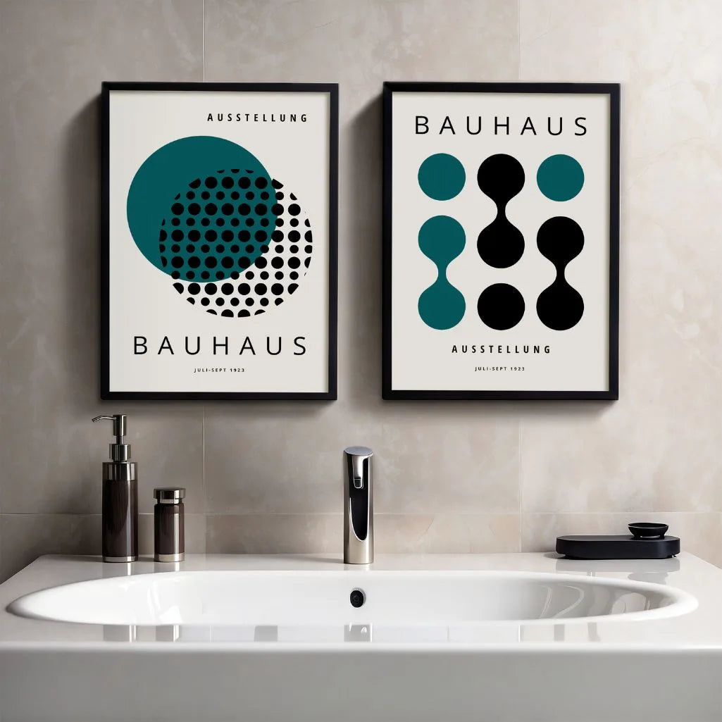 Bauhaus Nero Verde – Set di 2 poster