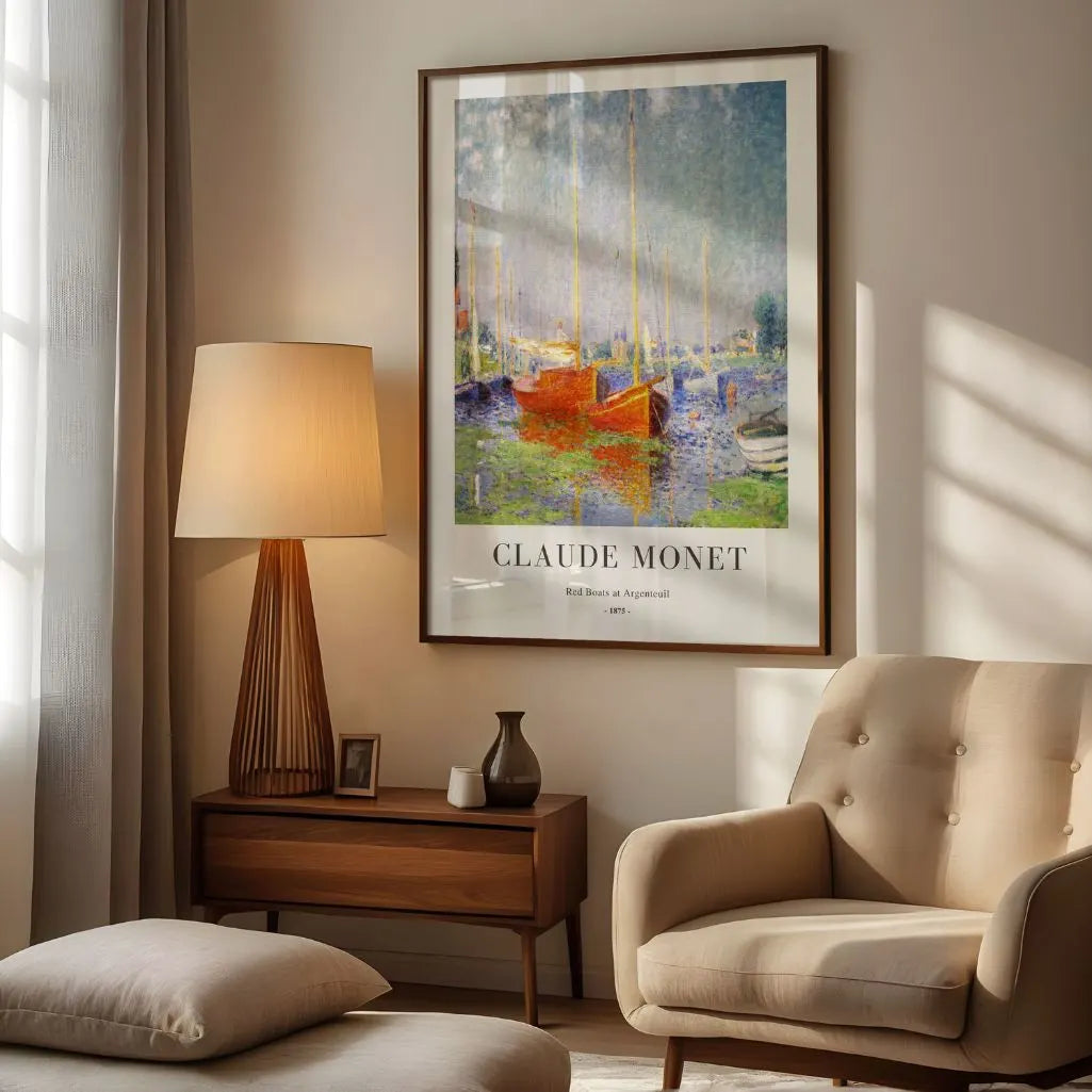 Poster Claude Monet – Barche rosse ad Argenteuil