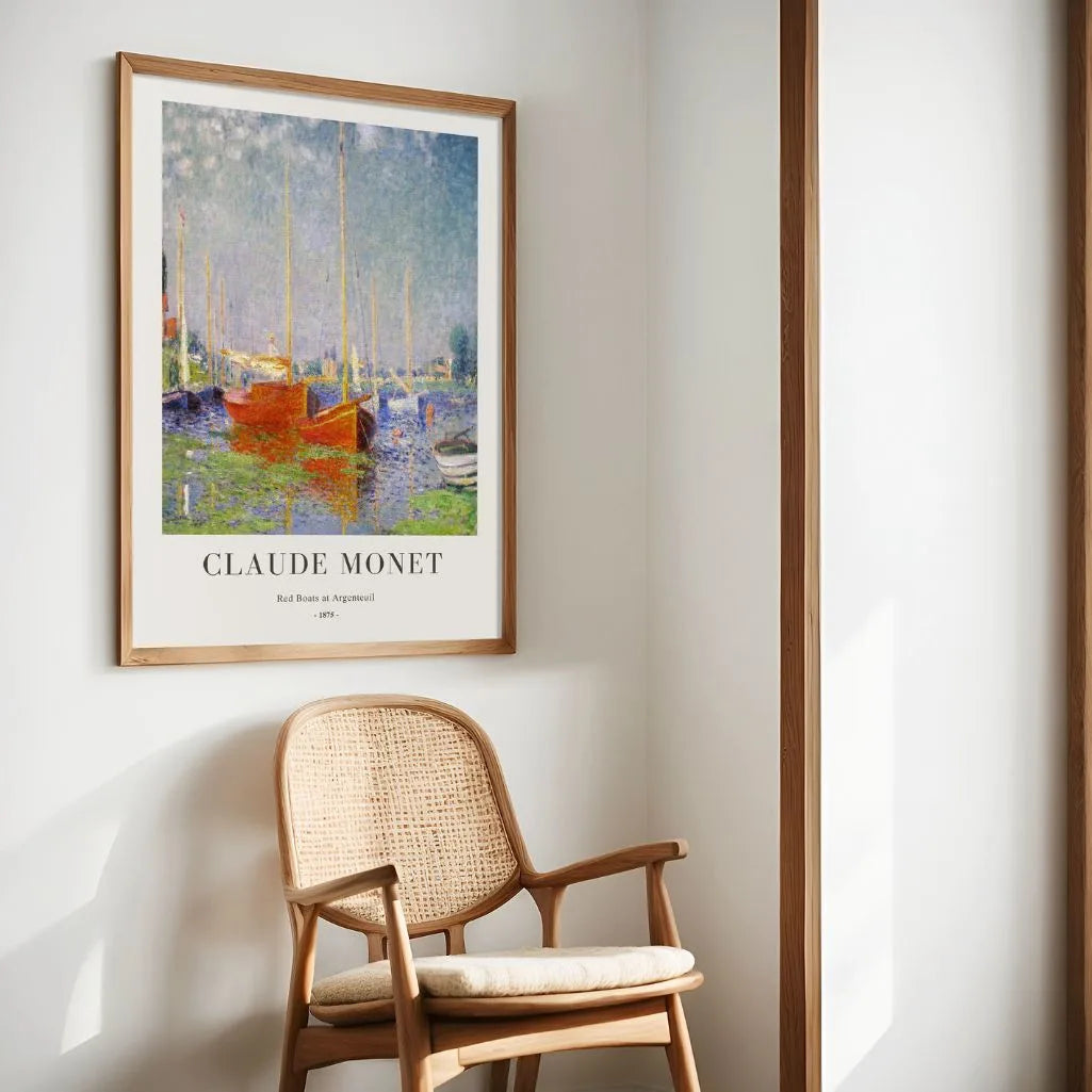 Poster Claude Monet – Barche rosse ad Argenteuil