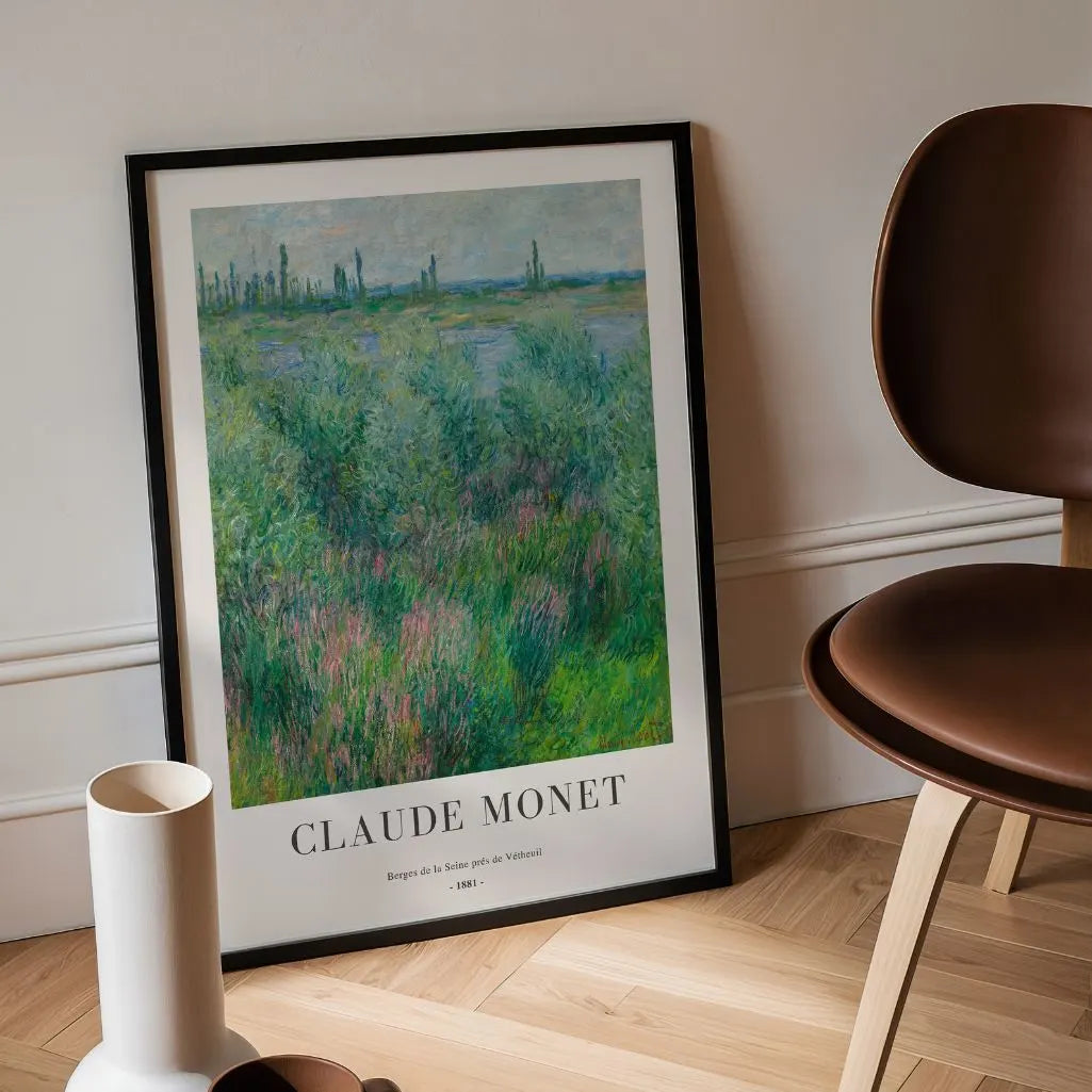 Claude Monet – Rive della Senna vicino a Vétheuil (1881) Poster