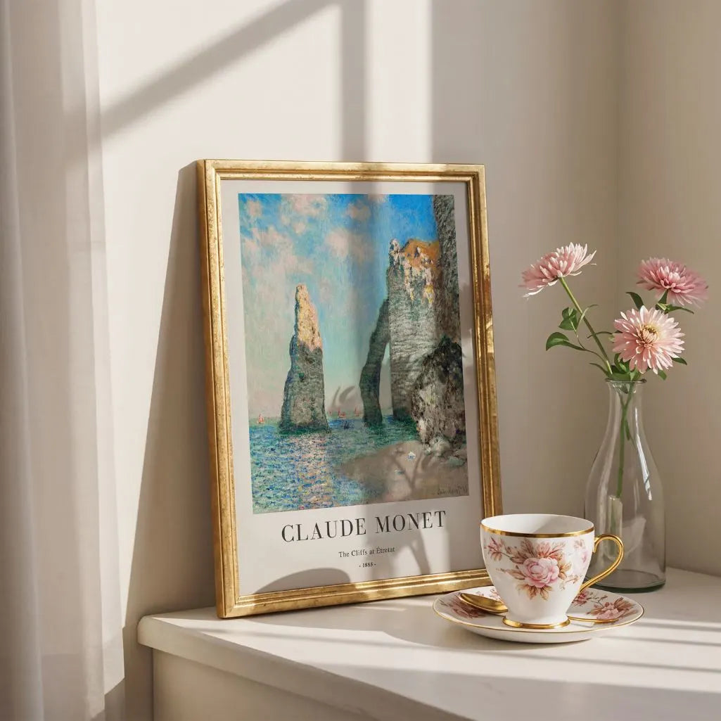 Poster Claude Monet – Scogliere di Étretat