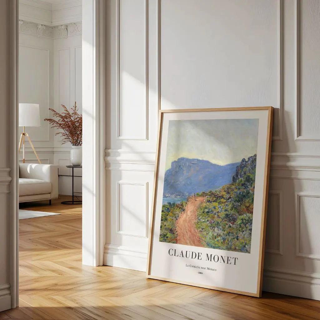 Claude Monet – La Corniche vicino a Monaco (1884) Poster