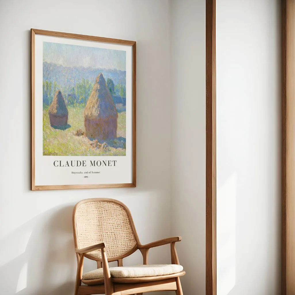 Claude Monet – Covoni, fine estate Poster