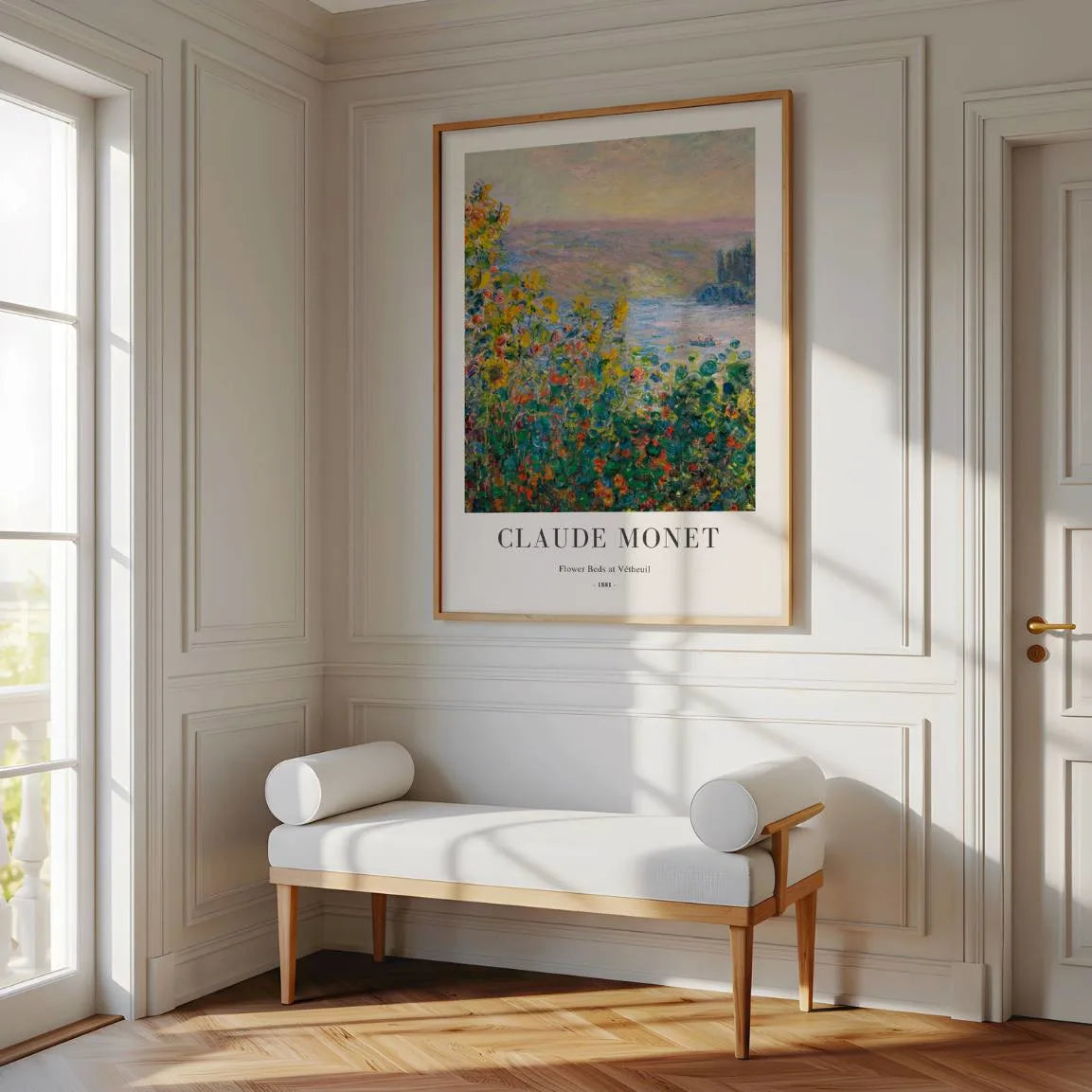 Poster Claude Monet – Aiuole di fiori a Vétheuil