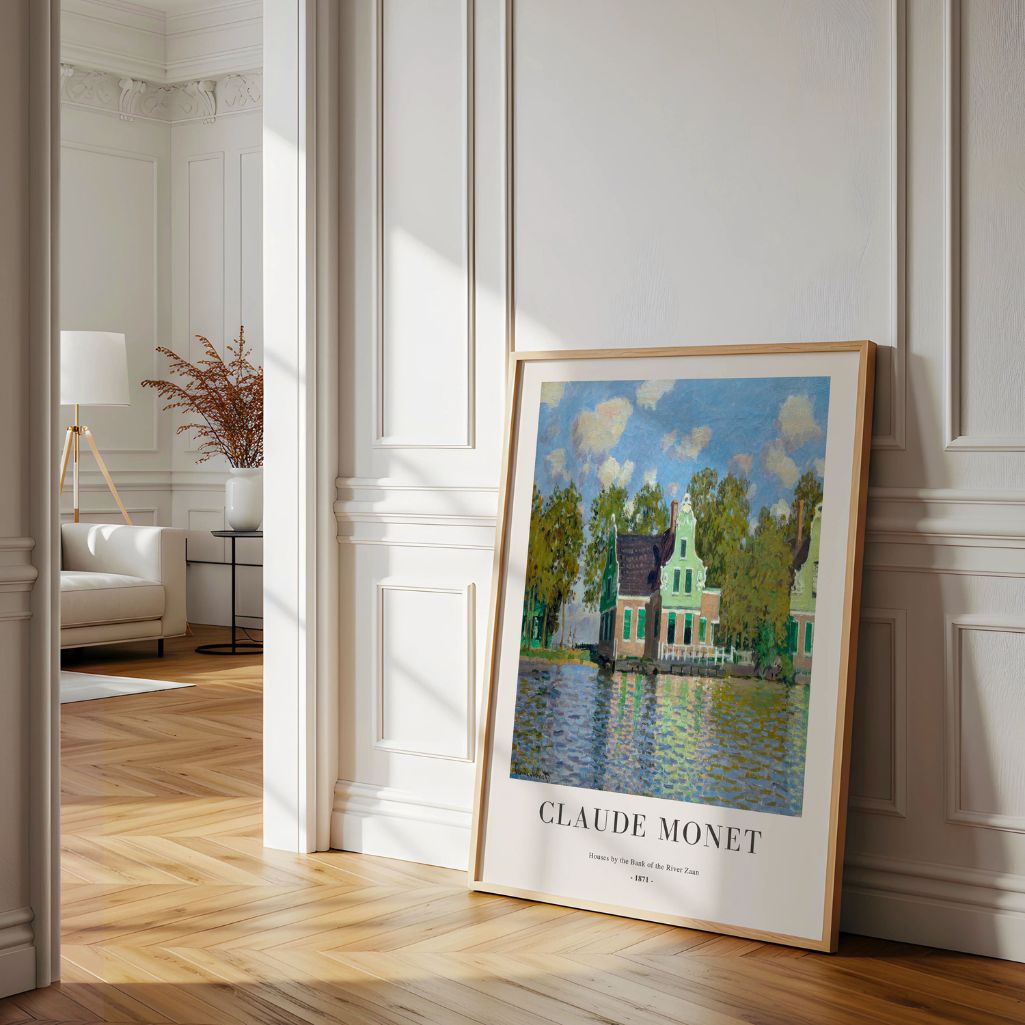 Claude Monet – Case lungo il fiume Zaan (1871) Poster