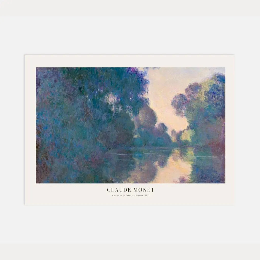 Claude Monet – Mattino sulla Senna vicino a Giverny Poster