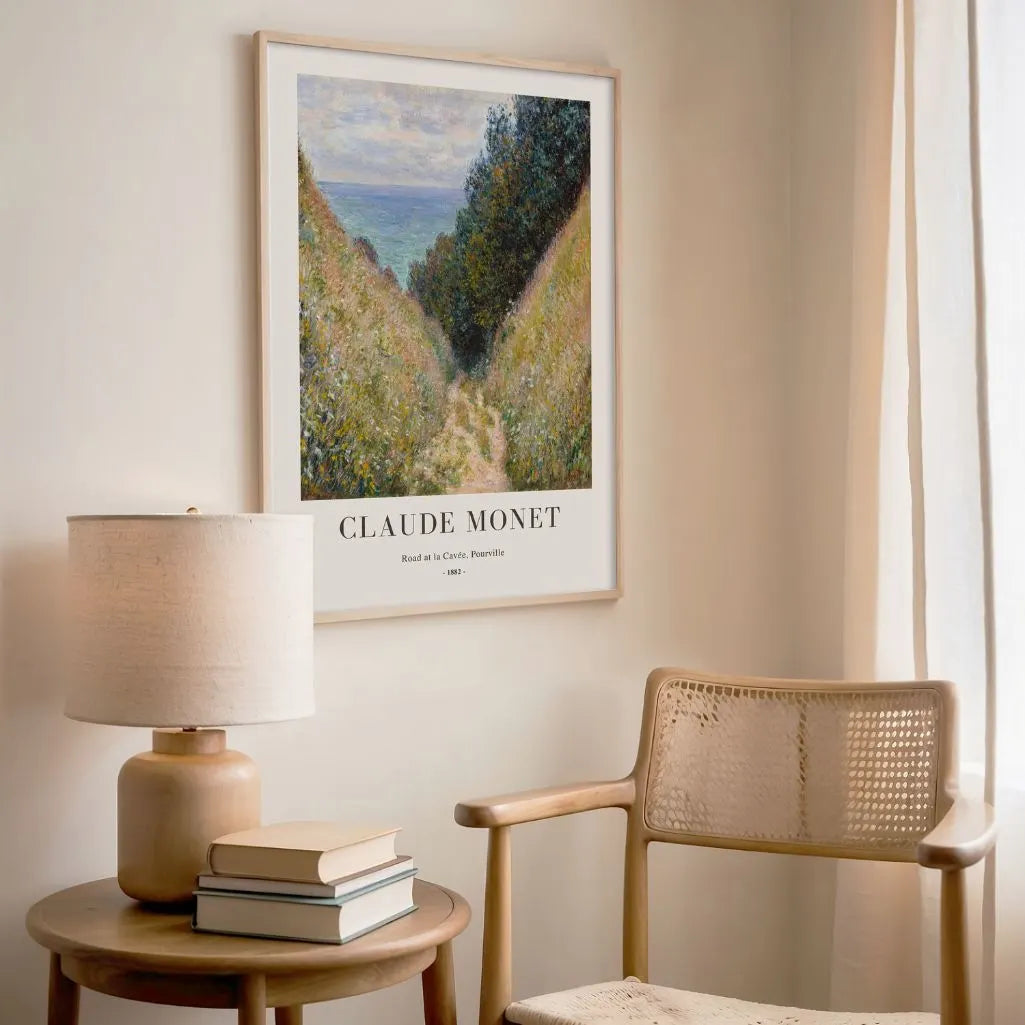 Claude Monet – La strada a La Cavée, Pourville Poster