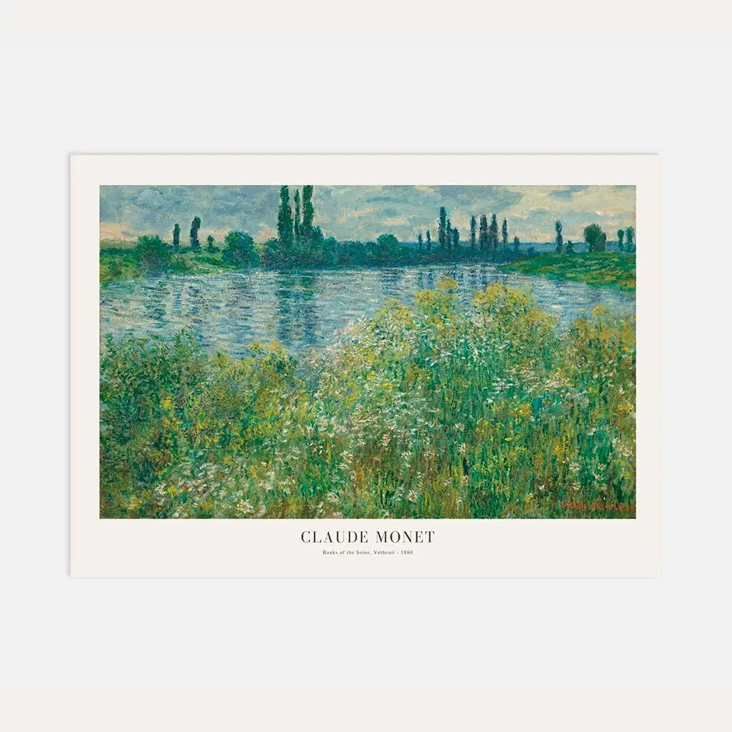 Claude Monet – Le Rive della Senna a Vétheuil Poster