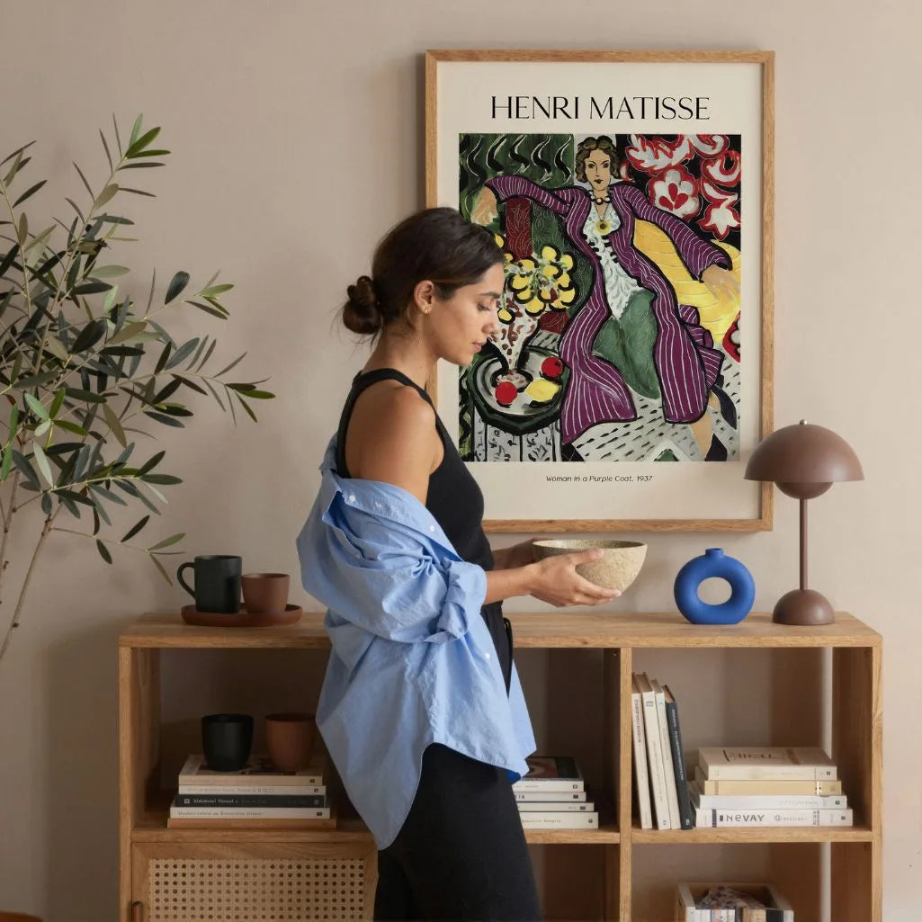 Henri Matisse Poster – Donna con cappotto viola