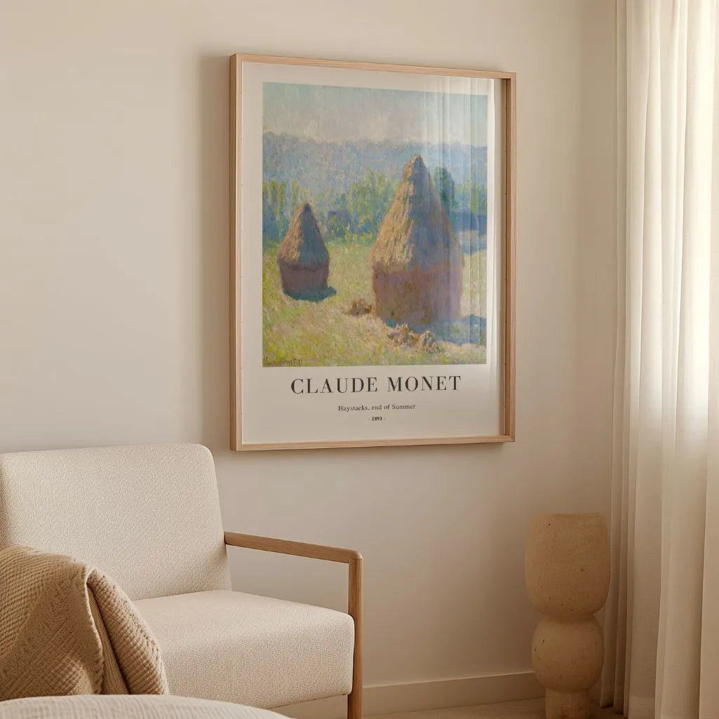 Claude Monet – Covoni, fine estate Poster