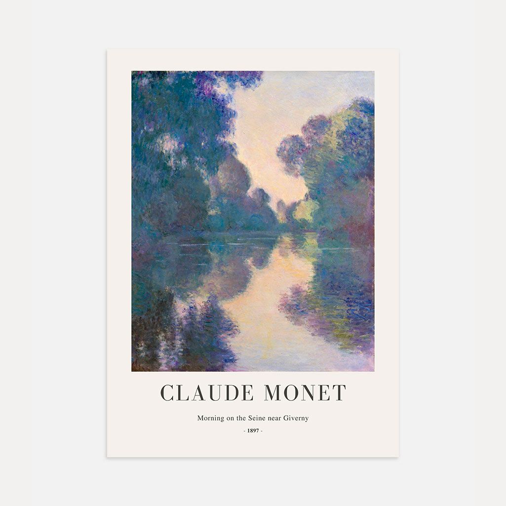 Claude Monet – Mattino sulla Senna Poster