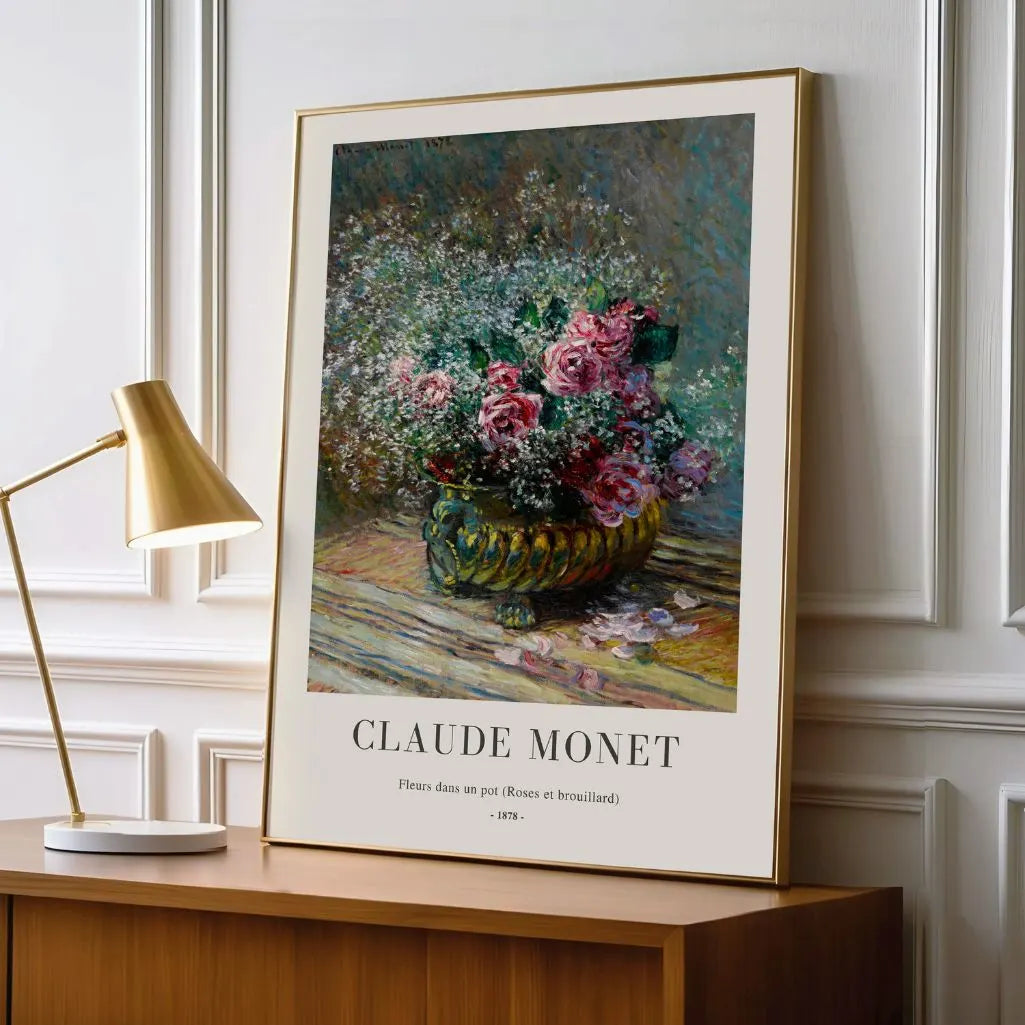 Claude Monet – Rose in un vaso Poster