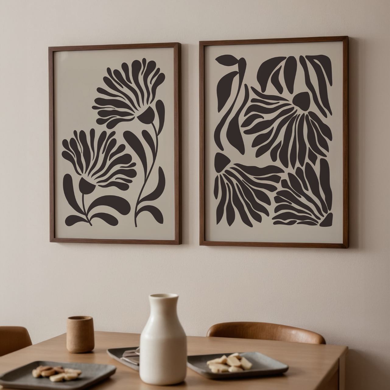 Set of 2 Matisse Floral Silhouettes Posters