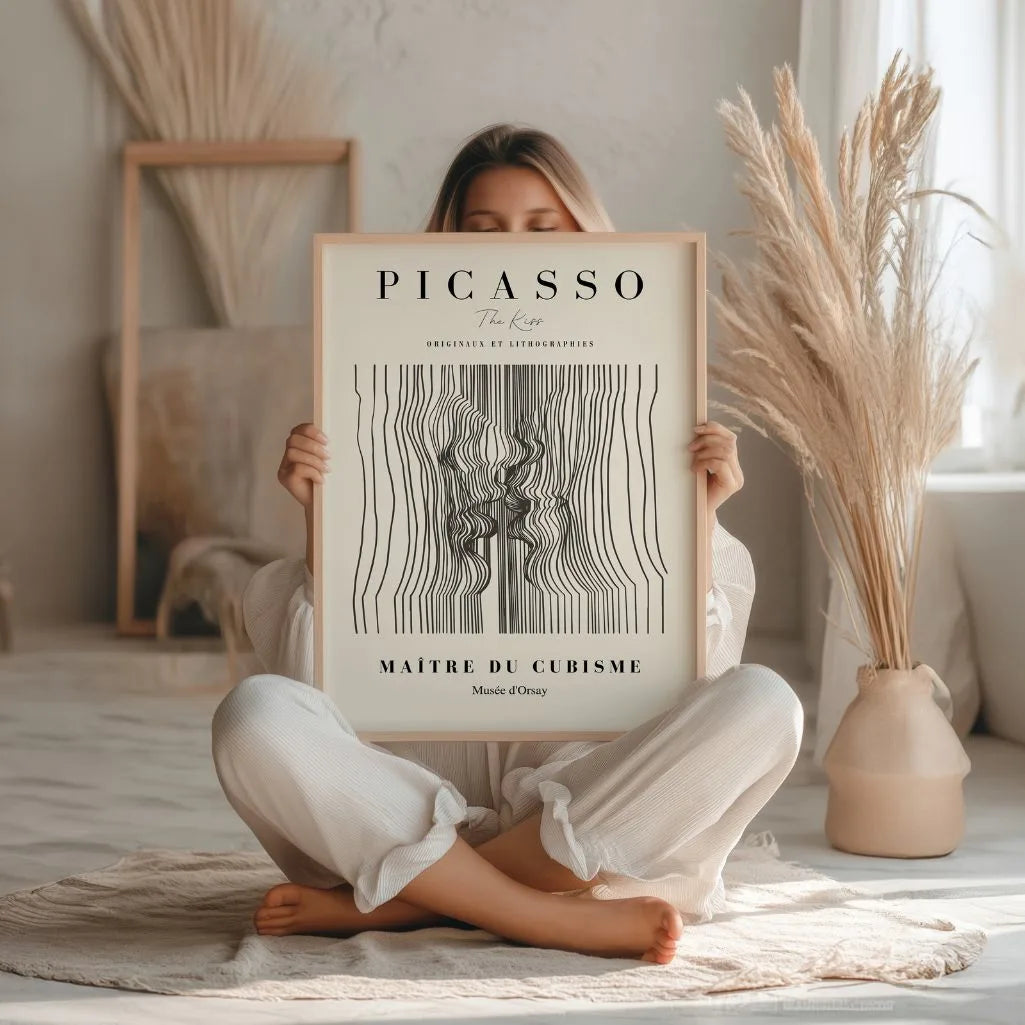 Poster ispirato a Pablo Picasso – Bacio lineare